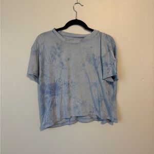 lululemon athletica Light Blue Tie-Dye Short Sleeve Tee
